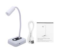 Huairdum Nail Lamp, LED Nail Dryer, Rechargeable Curing Light with Adjustable Gooseneck, Digital Display & Timer Settings, Ideal for Gel Polish (White)