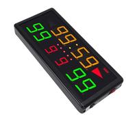 Huairdum Portable Digital Score Board, 12/24H Clock Countdown Timer LED Scorekeeper with Remote Control 2000mAh Battery, Ideal for Basketball, Volleyball, Tennis & Indoor Sports