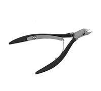 Huairdum Professional Stainless Steel Nail Dead Skin Scissors, Callus Hangnail Remover Clipper with Spring Gasket, Cuticle Scissors, Ideal for Manicure (Black)