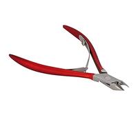 Huairdum Professional Stainless Steel Nail Dead Skin Scissors, Callus Hangnail Remover Clipper with Spring Gasket, Cuticle Scissors, Ideal for Manicure (Red)
