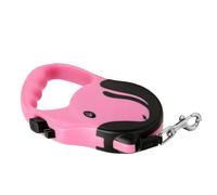 Huairdum Retractable Dog Leash, One Button Control with Comfortable Grip & Reinforced Nylon Tape, Ideal for Medium Large Pets Walking Running Training (Pink)