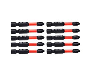 Huairdum S2 Steel PH Screwdriver Bits 8pc, High Hardness Impact Driver Bits Phosphated Hex Shank Rust Proof for Electric Drill & Workshop Users (50mm 10PCS)