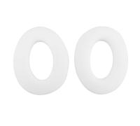Huairdum Skin Friendly Silicone Earpads, Headband Cover, Replacement Ear Cushions with Double Sided Adhesive, Ideal for QC45, QC35, QC25, QC15 Headphone (White)