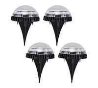 Huairdum Solar Ground Lights for Pathways and Gardens, 8 LED (White Light) | IP67 Outdoor Lighting, 600mAh NiMH Battery, Up to 10 Hours, No Wire Installation