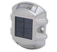 Huairdum Solar Road Stud Light, LED Solar Pathway Marker, Powered Road Marker with 6V 1.8W Panel IP68 800M Visibility, Ideal for Sidewalk, Stair, Garden & Ground (White Light)