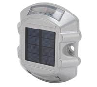 Huairdum Solar Road Stud Light, LED Solar Pathway Marker, Powered Road Marker with 6V 1.8W Panel IP68 800M Visibility, Ideal for Sidewalk, Stair, Garden & Ground (Green Light)