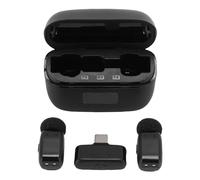 Huairdum Wireless Lavalier Microphone, 2.4GHz Omnidirectional Mic, Smart Noise Reduction Lav Mic with 8-10 Hours Battery Life, Ideal for Live Streaming, Video Recording & Vlogging