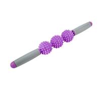 Huairdum Yoga Muscle Roller Stick, Cellulite Spiky Ball Back Arms Shoulder Leg Body Massage Tools Deep Tissue With Spiky Balls Waist Relaxation Fitness Exercise Stick(#4)