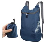 HuaJiao Ultra Lightweight Foldable Backpack, Hiking Daypack Packable Rucksack Small Water Resistant Rucksack for Outdoor Hiking Travelling Walking(Blue)