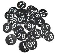 HUAJINGKEJI 100-Count Number Round Number Labels Door for 1-100 Colored Number Signs 1.38''