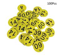 HUAJINGKEJI 100-Count Number Round Number Labels Door for 1-100 Colored Number Signs 1.38''
