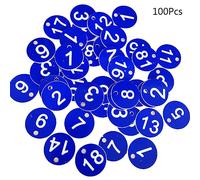 HUAJINGKEJI 100-Count Number Round Number Labels Door for 1-100 Colored Number Signs 1.38''