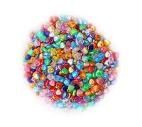 HUAJINGKEJI 10Pcs Colorful Acrylic Spacer Beads Heart/Star Shape Beads for Craft Necklace Bracelets Keychain Charm