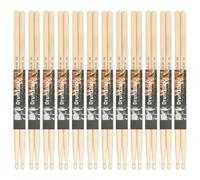 HUAJINGKEJI 12Pair Simple Practical Drum Stick 5A/7A Maple Wood Drumsticks Percussions Accessories Drummer Gifts