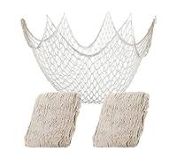 HUAJINGKEJI 2 Pieces Fish Net Decorative 39.4x78.7 Wall Hanging Fishnet For Pirate Under The Sea Party Decoration