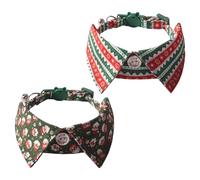 HUAJINGKEJI 2pcs Christmas Cats Collar Regulable Dog Collar Comfortable Cats Tie Collar Pet Accessory