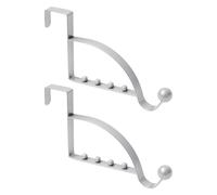 HUAJINGKEJI 2Pcs Over The Door Hook Hanger Hook Rack Coat Hanger Over Coat Rack for Bathroom,Behind Back of Over The Door Hooks Hanger