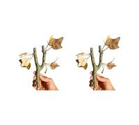 HUAJINGKEJI 2Pcs Realistic Climbing Accessories for Small Reptiles Hermit Crabs Crested Geckoes Natural Exercise Decoration Fishtank Landscape Accessories