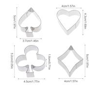 HUAJINGKEJI 4 Pcs Stainless Steel Cake Biscuit Cutting