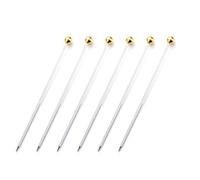 HUAJINGKEJI 6Pcs Stainless Steels Stick Practical Skewer Needle Reusable Cake Testing Needle Baking