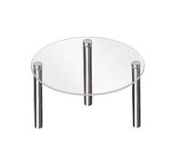 HUAJINGKEJI Acrylic Clear Square Round Display Stand Jewelry Rings Dessert Cake Display Holder for Home Decorations