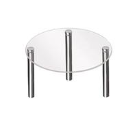 HUAJINGKEJI Acrylic Clear Square Round Display Stand Jewelry Rings Dessert Cake Display Holder for Home Decorations