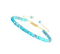 HUAJINGKEJI Adjustable Bead Natural Stone Rope Unisex Stone Texture Suitable for Men and Women Wax Rope