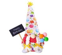 HUAJINGKEJI Birthday Gnomes Farmhouse Tomtes Scandinavian Dwarfs Plush Faceless Collection Home Decorations Kitchen Tiered Tray