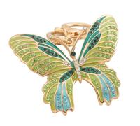 HUAJINGKEJI Colorful Crystal Butterfly Keychain Pendant Metal Animal Keyring Backpack Bag Charm Hanging Decorations Jewelry Butterfly Keyring