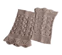 HUAJINGKEJI Comfortable soft socks， Women Winter Short Leg Warmers Hollow Out Crochet Knit Boot