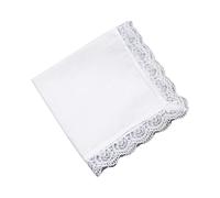 HUAJINGKEJI Cotton Handkerchiefs Women Classical Washable Lace Trim Hankie Embroidery Tie-dye Handkerchiefs for Adult Kids