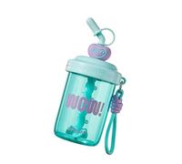 HUAJINGKEJI Efficient Straw Cup with Manual Stirring Function Portable Handle Leak Proof Design Sturdy PC Materials
