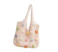 HUAJINGKEJI Large Capacity Beach Bag For Women Shoulder Hollow Mesh Armpit Trendy Handbag Knitted Armpit Everyday Women Beach Knitted Underarm Fashion Handbag Hollow Mesh Shoulder