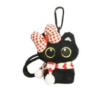 HUAJINGKEJI Lovely Black Cats Plush Keychain Soft Toy Decoration for Backpack Accessories and Special Gifts for Cats Lovers