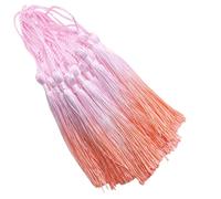 HUAJINGKEJI Pack Of 20 Multicoloured Tassels Soft Silkily Handmade Small Tassels for Craft Project Accessories And
