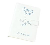 HUAJINGKEJI PU Leather Notebook 60 Sheets Refillable Hardcover Journal with 6 Rings PU Leather Binder Covers for School Office Use Meeting Notes Notebook