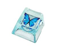HUAJINGKEJI Resin Keycap With Butterfly OEM Profile Covers For Enhanceds Keyboards Aesthetics Colorful Resin Keycaps For Mechanical Keyboards