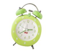 HUAJINGKEJI Strawberry Shape Loud Twin Bells Alarm Clock for Kids Seniors with Quiet Quartzs Night Light Bedroom