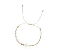 HUAJINGKEJI Stylish Beaded Crucifix Handcrafted Multicolor Crystal Wrist Jewelry for Daily Wear Beaded Jewelry for Women