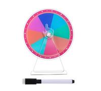 HUAJINGKEJI Tabletop Prize Turn Plate Erasable Reusable Fortunes Wheel Lucky Draws Rotating Wheel Lottery Machine Prize