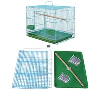 HUAJINGKEJI Wire Rectangular Small Cage For Small Birds And Canaries Rekord Equipped Feeders Bird Bed For Cage