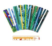 Huakaile 10-Piece Guided Reading Strips, Colored Highlight Line Readers, Cartoon Reading Trackers for Students, Color Overlays for Dyslexia ADHD Tools, Bookmarks, Rulers