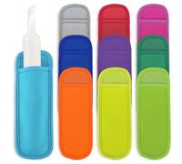 Huakaile 10 Pieces Reusable Ice Pop Sleeves, 7.1" x 2.5" Neoprene Freeze Pop Holders, Anti-Freezing Insulated Ice Lolly Sleeve Protective Cover for Frozen Treats Yogurt Tubes Boys Girls Summer (10)