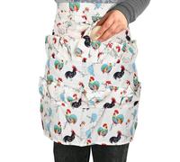 Huakaile 12 Deep Pockets Egg Apron, Chicken Egg Collecting Apron, Egg Holding Apron, Duck Goose Egg Gathering Apron for Housewife Farmhouse Kitchen Restaurant
