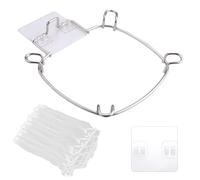 Huakaile 304 Stainless Steel Kitchen Essentials Sink Food Strainer Basket with 100 Net Bag, Kitchen Net Strainer Filter Rack, Sink Trash Catcher be Fixed to the Faucet for Garbage Leftovers (3)