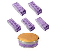 Huakaile 5 Pieces Cake Strips for Even Baking 14 In, Super Absorbent Baking Strips, Anti Scald Reusable Cake Pan Wrap for Dampening Kitchen Bakery Restaurant Prevents Cracked Edges Domed Tops (Purple)