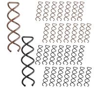Huakaile 60 Pieces 1.96'' Alloy Spiral Bobby Pins with Rounded Tips, Non-Scratch Hair Spirals Screw, Corkscrew Spin Pins for Hair Bun Curl Styling DIY Women Twist Hairpin (Black & Brown)
