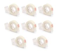 Huakaile 8 Rolls Invisible Tape Refills with Dispenser, 0.47" x 984" Translucent Tape Rolls for Dispenser, Writable Tape Dispenser Refill for Home Office School Supplies(16)
