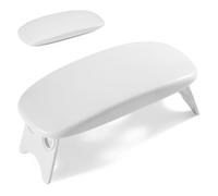 Huakaile Arm Rest for Nails Tech Gray, Foldable Manicure Hand Rest Stand Holder, Professional Nail Art Hand Pillow for Clients Table Desk Station Salon Supplies Accessories