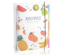Huakaile Blank Recipe Book to Write in Your Own Recipes, 8.4" x 10.8" Removable Recipe Binder with Waterproof Cover, Dividers & Sticker, Family Recipe Notebook Journal Hold 160 Recipes (White)